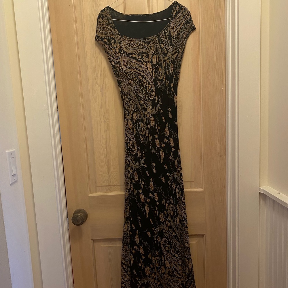 Vintage black mid length dress